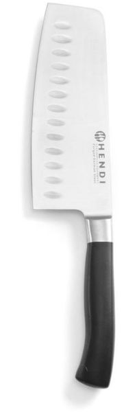 HENDI Hackmesser, Profi Line, Grantonschliff, Schwarz, (L)300mm