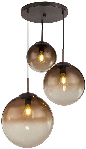 LED Hängeleuchte, amber, 3 Kugeln mit DM 20 - 25 - 30 cm VARUS