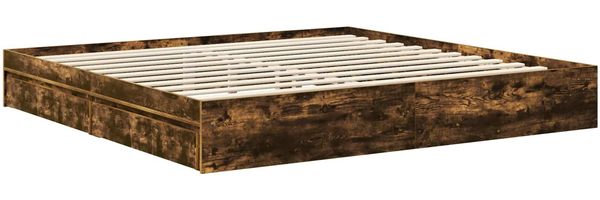 vidaXL Aufbewahrungsbett Beton Grau 200 x 200 cm Holzwerkstoff 3411546 Bild 6