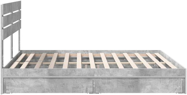 vidaXL Aufbewahrungsbett Beton Grau 200 x 200 cm Holzwerkstoff 3411546 Bild 9