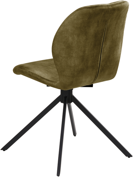 Esszimmerstuhl 4er Set drehbar MORRISON Samtstoff Grün Bild 6