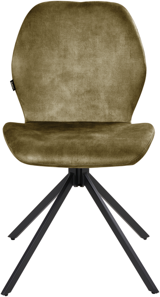 Esszimmerstuhl 4er Set drehbar MORRISON Samtstoff Grün Bild 5