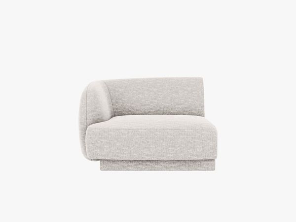 Micadoni Eckmodul Miley 1-Sitzer Links Chenille Haga Hellgrau