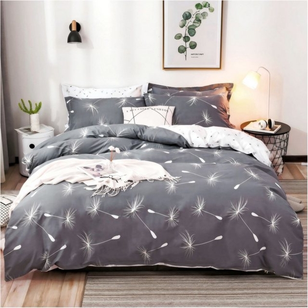 KEAYOO Bettwäsche Löwenzahnsamen, Baumwolle, 2 teilig, Bettwäsche mit Pusteblumen-Design für erholsamen Schlaf Bild 4