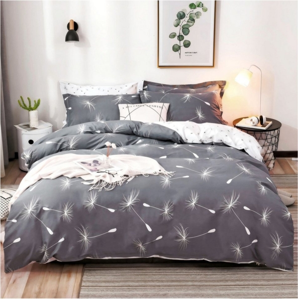 KEAYOO Bettwäsche Löwenzahnsamen, Baumwolle, 2 teilig, Bettwäsche mit Pusteblumen-Design für erholsamen Schlaf Bild 5