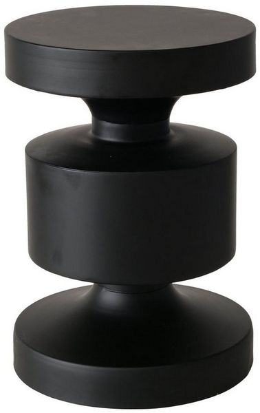 BOLTZE Beistelltisch Moderner Beistelltisch Shaly aus schwarzem Metall - 40 cm