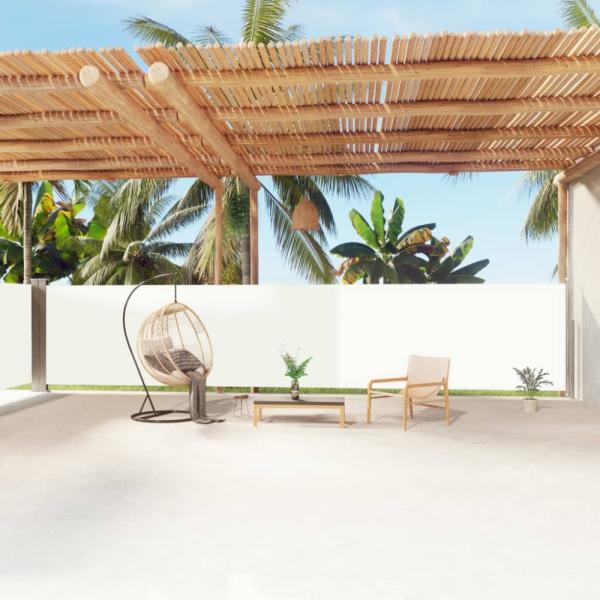 vidaXL Seitenmarkise Ausziehbar Creme 160x1200 cm 318067
