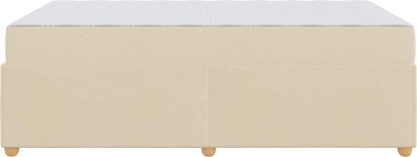 vidaXL Bettrahmen mit Matratze Creme 120 x 190 cm Stoff 3399347 Bild 7