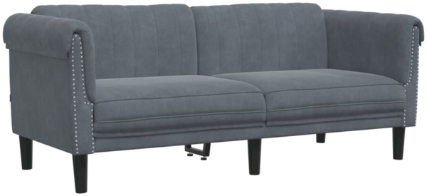 vidaXL Sofa 2-Sitzer Dunkelgrau Samt 372576
