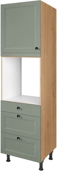 nobilia® Backofenumbauschrank "Cascada", Ausrichtung wählbar, mit Schublade und zwei Auszügen und einer Tür, vormontiert, Breite/Höhe: 60/216,6 cm