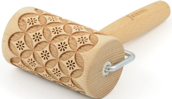 folkroll Teigroller 3D-Motiv-Teigrolle Massivholz, China