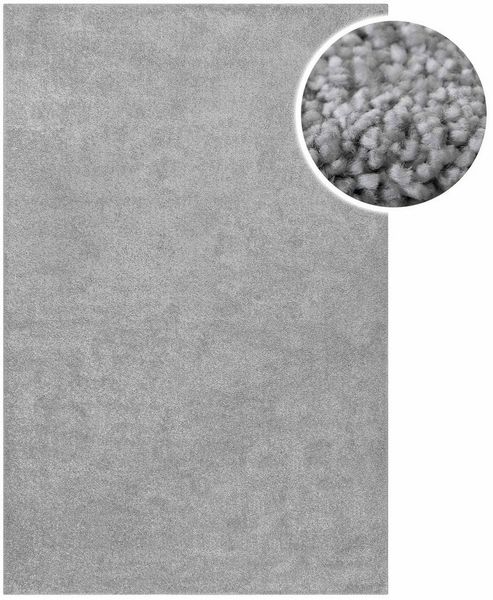OTTO home Teppich Lisbea, rechteckig, Höhe: 17 mm, moderner dichter weicher Kurzflorteppich, Wohnzimmer, Schlafzimmer