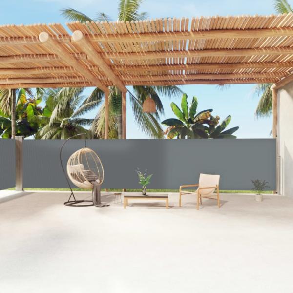 vidaXL Seitenmarkise Ausziehbar Anthrazit 160x1200 cm 318068
