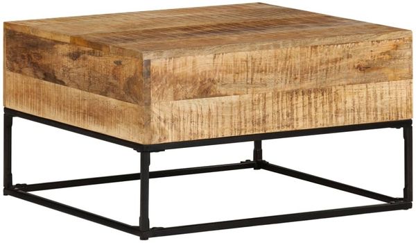 vidaXL Couchtisch 68x68x41 cm Raues Mangoholz 320817