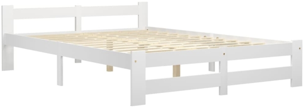 Massivholzbett Weiß Kiefer 180x200 cm [322003]