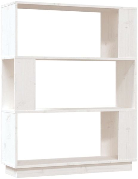 Bücherregal | Standregal Weiß 80x25x101 cm Massivholz Kiefer