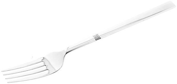 Almina 6 Tlg. Menügabel-Set aus Chrom-Edelstahl 18/10 Silber mit Design