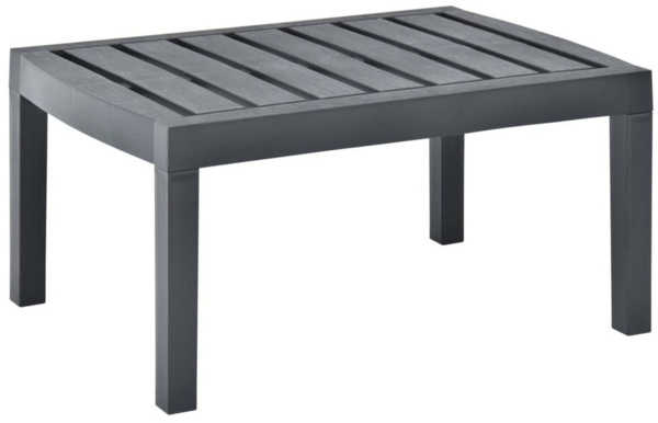 vidaXL Gartentisch Anthrazit 78x55x38 cm Kunststoff 48815