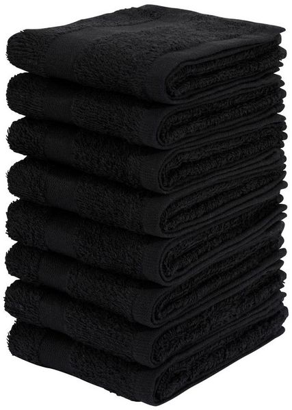OTTO home Gästehandtücher Vanessa, 8 Gästehandtücher, 30x50cm, in Standard- und Premium-Qualität, Walkfrottee (Set, 8-St), Handtücher mit Bordüre, 100% Baumwolle, einfarbig, weich
