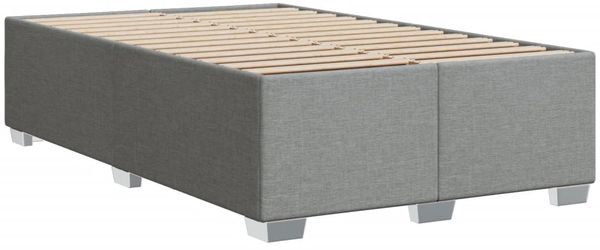 vidaXL Bettgestell ohne Matratze Hellgrau 120x200 cm Stoff 3284464 Bild 6