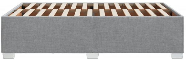 vidaXL Bettgestell ohne Matratze Hellgrau 120x200 cm Stoff 3284464 Bild 5