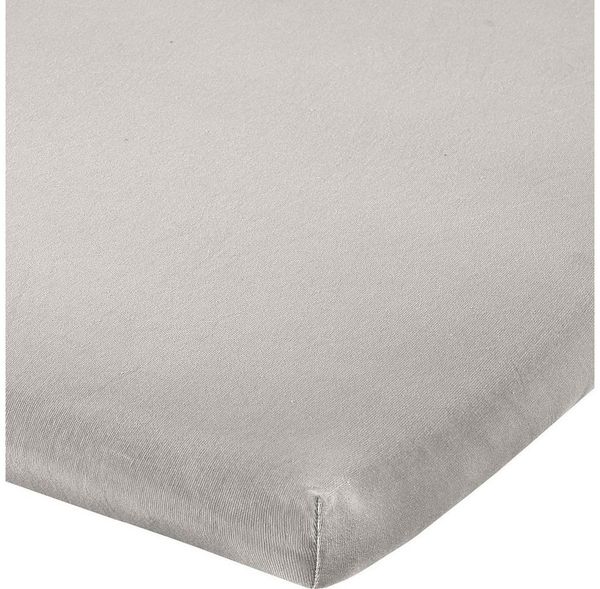 Erwin Müller 'Freising' Spannbettlaken, Gummizug: Rundumgummi, 1 Stück, Elasthan-Jersey-Stretch Uni, Silber, 90x190 cm - 100x220 cm