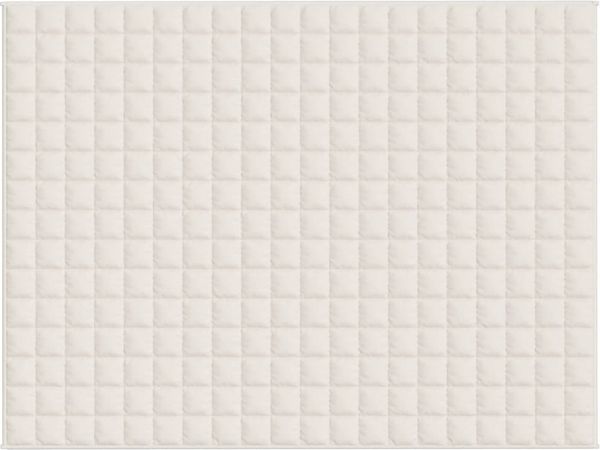 vidaXL Gewichtsdecke Stoff, 1 x Gewichtsdecke, Creme, 152x203 cm, Baumwolle, 11 kg Bild 3