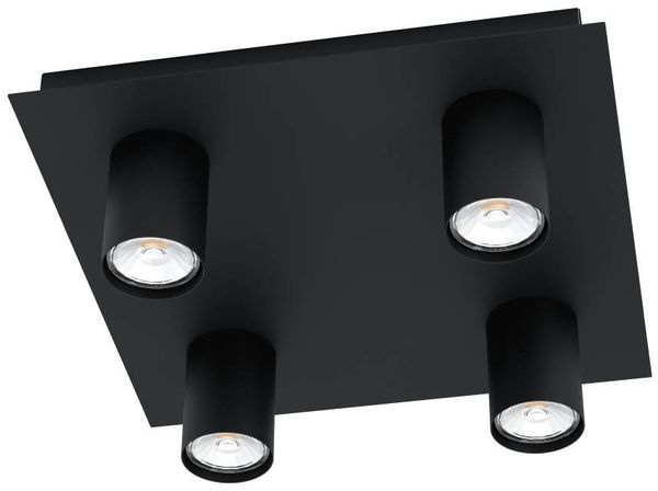 Eglo 99516 Deckenleuchte VALCASOTTO schwarz L:32 B:32 H:10cm dimmbar