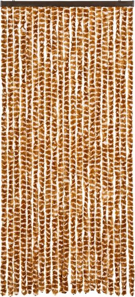 vidaXL Fliegenvorhang Ocker und Weiß 90x200 cm Chenille 377400 Bild 3
