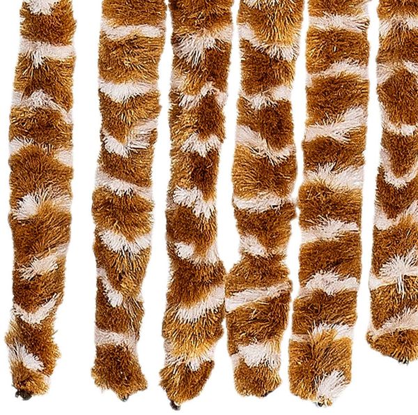vidaXL Fliegenvorhang Ocker und Weiß 90x200 cm Chenille 377400 Bild 6