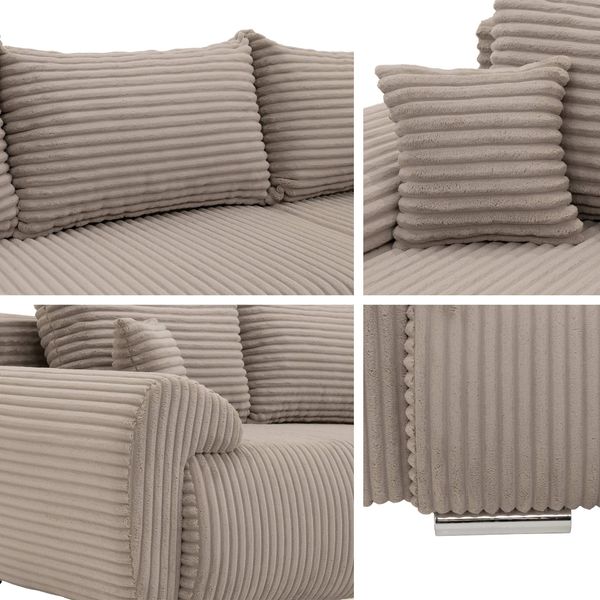 Wohnlandschaft Usabir U Cord (Farbe: Ambience 03) Bild 6