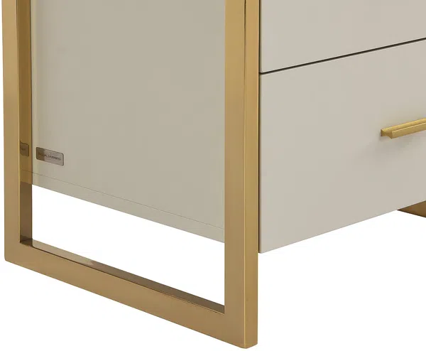 Vente-unique - OMBRELIA Bedside table Holz, Platte Beige - B 40 cm x H 50 cm x L 50 cm Bild 7