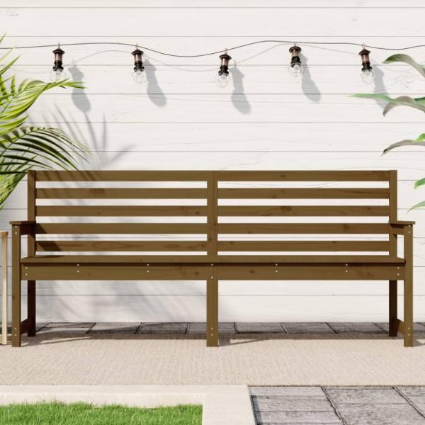 vidaXL Gartenbank Honigbraun 203,5x48x91,5 cm Massivholz Kiefer 824077