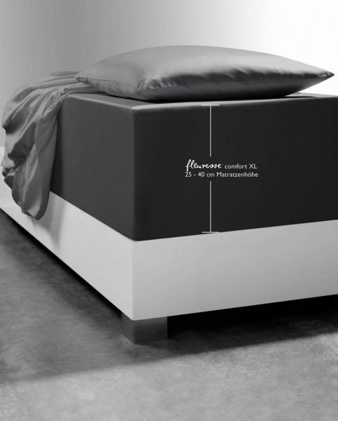 fleuresse Spannbettlaken Comfort XL, Mako-Jersey, Gummizug: rundum, (1 Stück), Mako-Jersey, für Matratzen bis 40 cm Höhe, Bettlaken, Spannbetttuch
