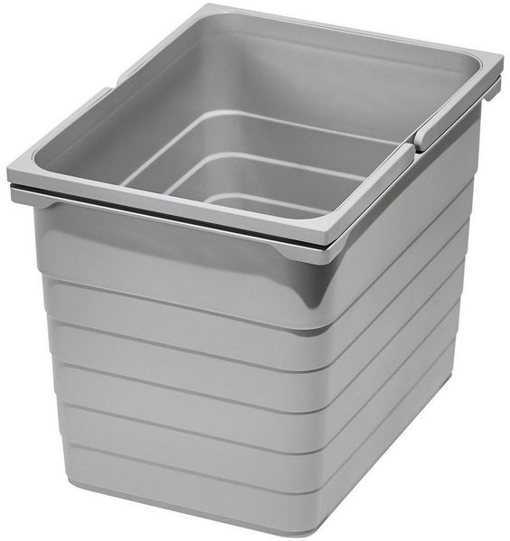 SO-TECH® Mülleimer eins2vier Abfallsammler Höhe: 310 mm, Volumen 17 Liter 230 x 306 mm alugrau 5060