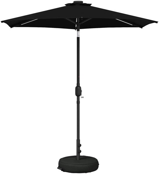 vidaXL Garten Sonnenschirm mit LED-Lichtern 230x230 cm Polyester 42036254
