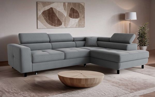 OTTO home Ecksofa AADEN Schlafsofa 254 cm - OTTO. Verlässliche Qualität, mit Bettfunktion, Bettkasten, Kopfstützen, rechts/links bestellbar