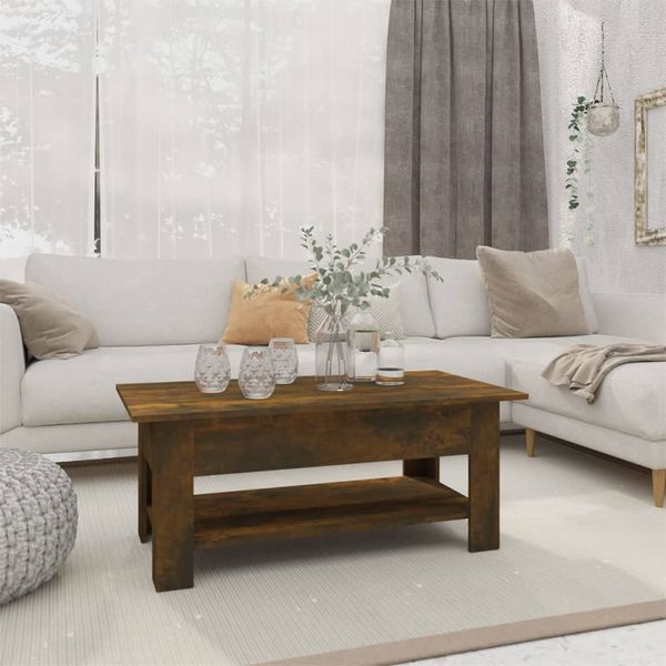 vidaXL Couchtisch Räuchereiche 102x55x42 cm Holzwerkstoff 813074