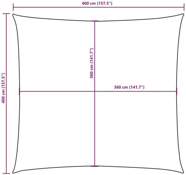 vidaXL Sonnensegel Oxford-Gewebe Quadratisch 4x4 m Gelb 135579 Bild 10