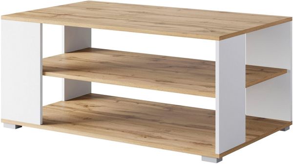 Home affaire Couchtisch Kenia (1-St), Rechteckiger Kaffetisch, 100x66 cm, mit 2 Ablageböden