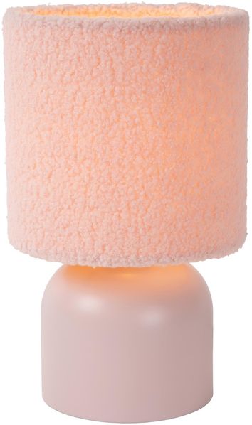 LUCIDE WOOLLY - Tischlampe - Ø 16 cm - 1xE14 - Rosa