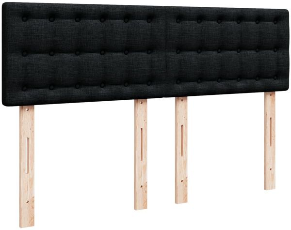 vidaXL Boxspringbett mit Matratze Schwarz 160x200 cm Stoff 3288255 Bild 7