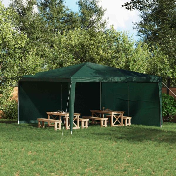 vidaXL Party Zelt Seitenteil 2 pcs Grün 400 x 195 cm PE und Stahl 42033027
