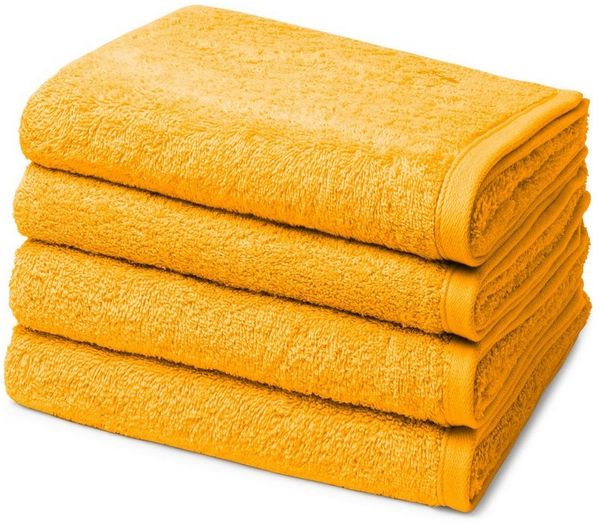 Ross Vita 4 tlg. Frottier-Set - 4 X Handtuch (50 X 100cm) - 520 g/m2 - Sonnengelb