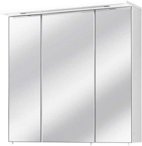 SCHILDMEYER Spiegelschrank Badezimmerspiegel 70,5x72,5 cm inkl. LED Leuchte Spiegelschrank