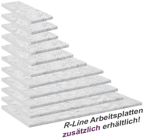 Küchenarbeitsplatte R-Line Weiß/Marmor 120 cm Vicco Bild 3