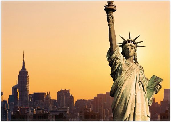 Wallario Teppich Freiheitsstatue New York, rechteckig, rutschfest