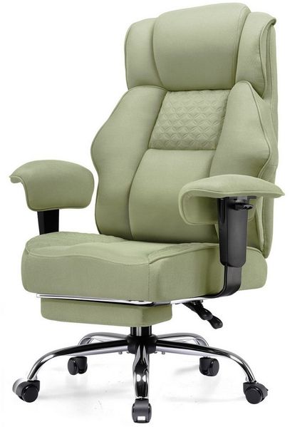 GTPLAYER Gaming-Stuhl für Große und Schwere Personen, ergonomischer Bürostuhl bis 180 kg, 3D Sitzkissen, verstellbar mit Fußstütze für Büro & Gaming