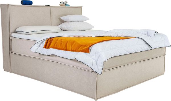 Home affaire Boxspringbett Sophielle, erhältlich in den Breite 160, 180 & 200cm, inkl. Topper und Taschen-Federkernmatratze