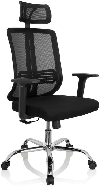 hjh OFFICE Home Office Bürostuhl ZH 200 Stoff/Netzstoff Schwarz Bild 6